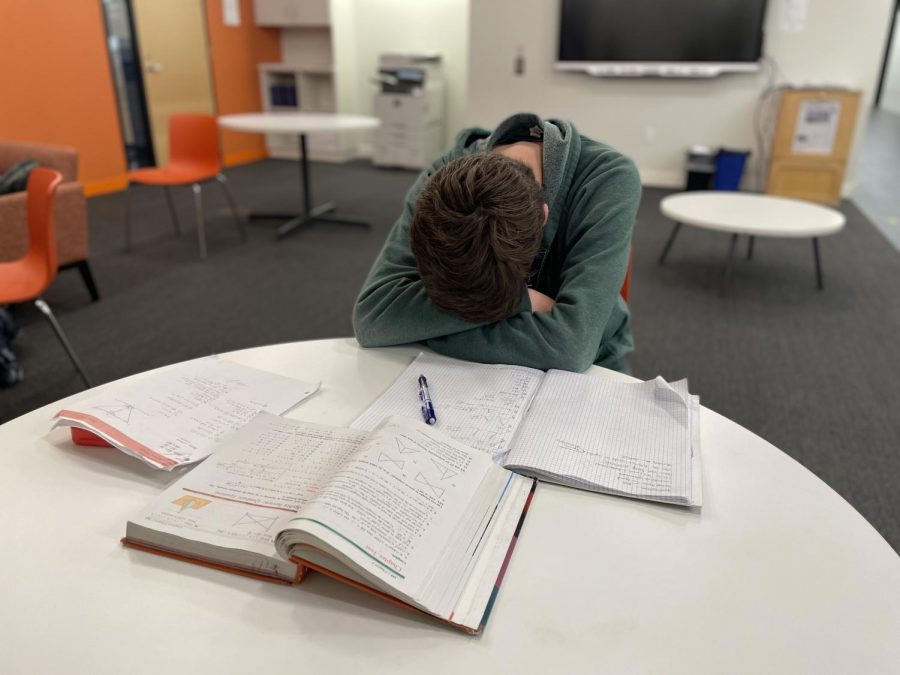 TOO MUCH. An overuse of out-of-school time for students on homework and other assignments can cause unnecessary stress.
