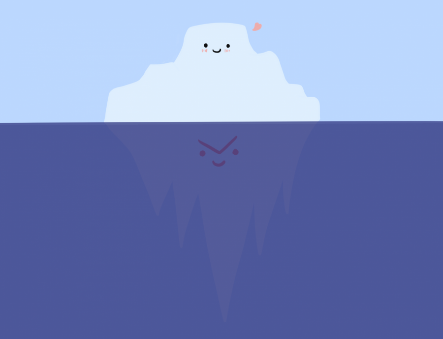 ICEBERG. Toxic positivity is like the iceberg that sank the invincible Titanic: hidden underneath the surface-level offering of consolation and sympathy, the bottom two-thirds of the phrase becomes an uncalled for silencing that washes a tide of false reassurance and invalidation over the receiver of the words.