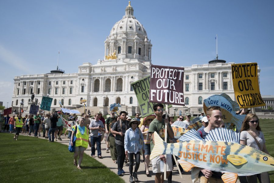 PROTECT OUR EARTH. The line 3 pipeline runs across Indigenous land, crossing many bodies of water and critical wetland areas. Protesters are worried about oil spills and the threat it poses to keeping the environment and major bodies of water clean. 