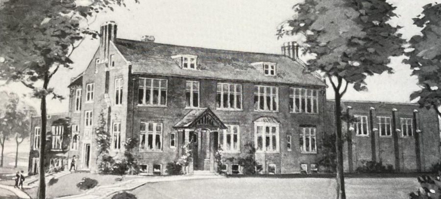 St Paul Academy as it was presented in Thomas Holyoke's final presentation drawing of 1914