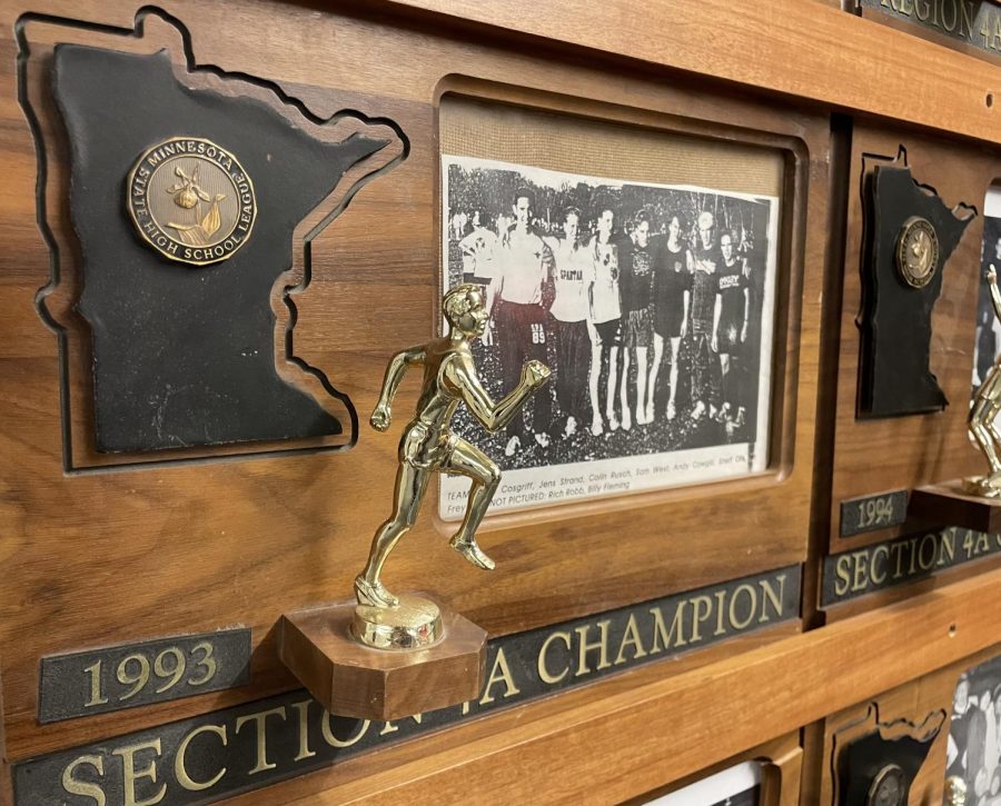 Plaques and trophies containing the MSHSL logo line the walls of athletic hallway in the upper school. With SPA having an MSHSL membership, the athletic department is hopeful for the future of Minnesota athletics following the initiative.