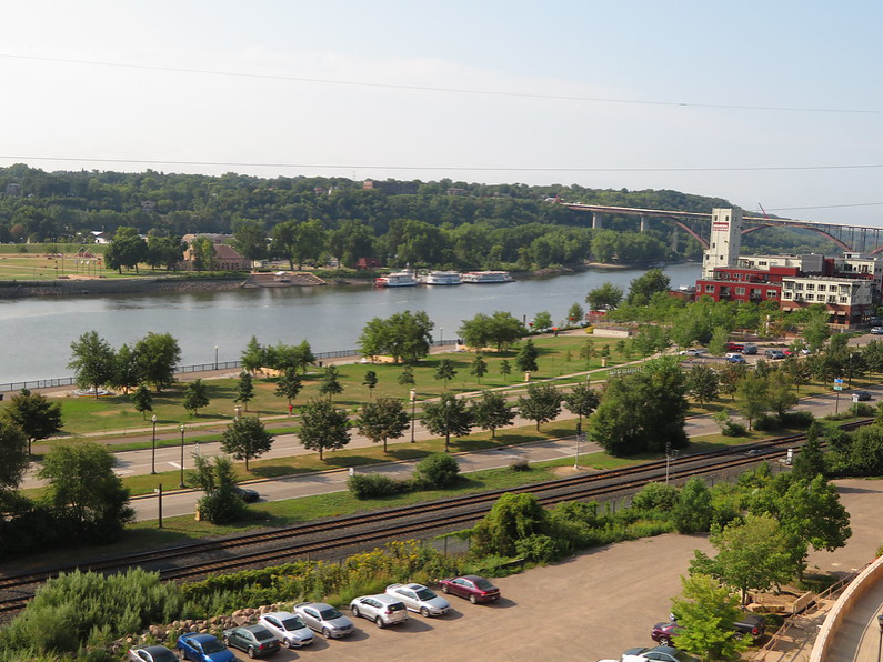 The Mississippi National River and Recreation Area have their visitor center located in the Science Museum of Minnesota. They can see the river from afar but have no access. Their offices, however, sit in a high-rise apartment building. Tucker Blythe, the Mississippi National River and Recreation Area superintendent, said, Our offices are at the foot of a high-rise apartment building. I sit across the street from the federal courthouse. I cant see the river from where Im at. The Mississippi River Learning Center would physically connect National Park Service to the river. 