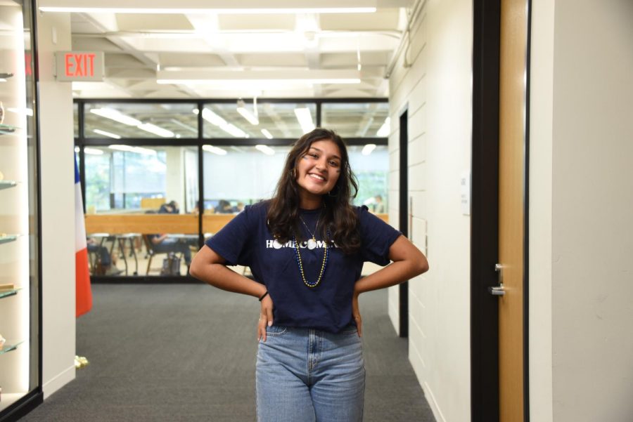GET PEPPY. Junior Wafa Naqvi has high anticipations for the end of Blue and Gold Day. Im most excited for Pep Fest and watching the faculty dodgeball game, because its always entertaining when the students lose, she said.