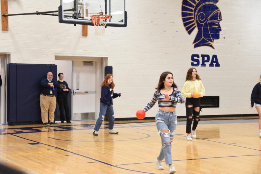 DODGEBALL MAYHEM. The Drakes made a valiant effort to stay in the game, but ultimately Graduation overcame them. 
