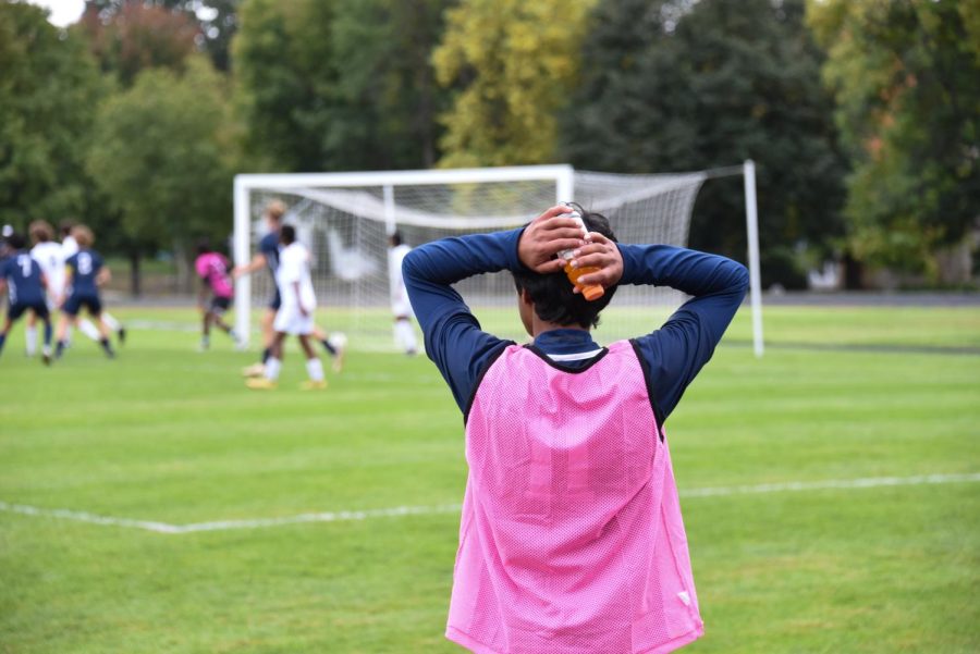 CLOSE ONE. Captain Yash Kshirsagar anxiously watches his teammates after a failed offensive attack. 