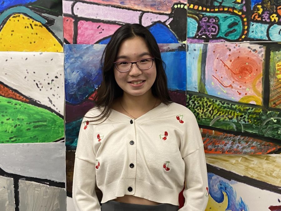 TOGETHER IN ONE. Sophomore Deling Chen is excited for this new start of the new year. The SPA community is finally back together, and ready to began another chapter of meaningful stories.