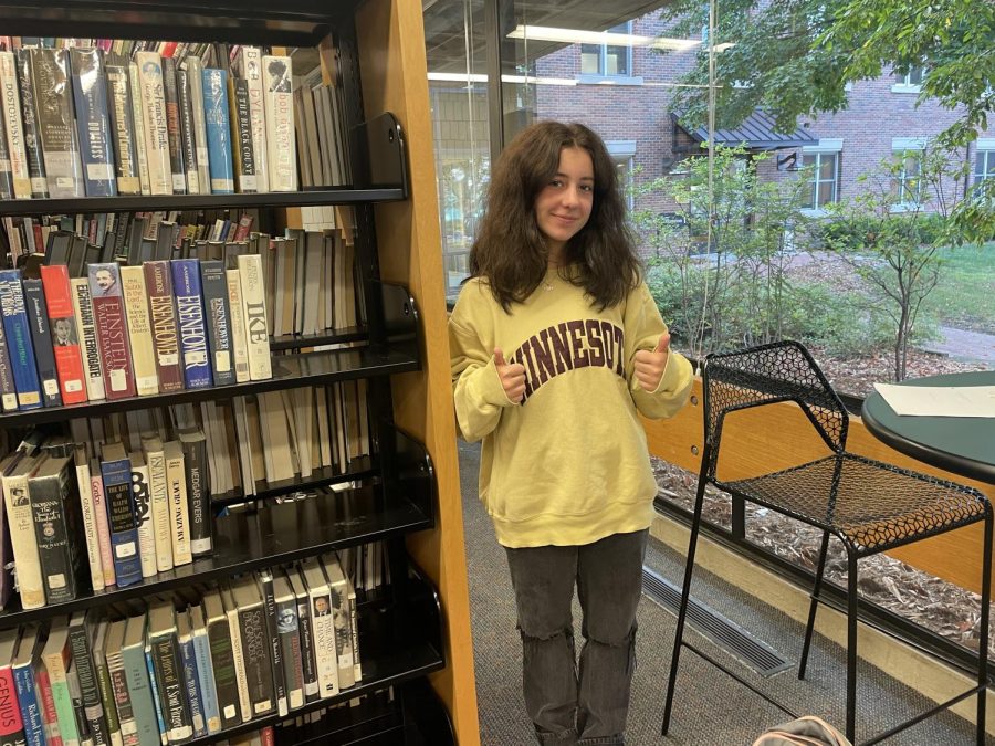 YAY FOR YELLOW. This is my only yellow thing that I would wear to school, and its nice that it says Minnesota... theres some spirit involved, sophomore Hadley Dobish said. I wish I had a different color, but I think class color day is cool, she added.