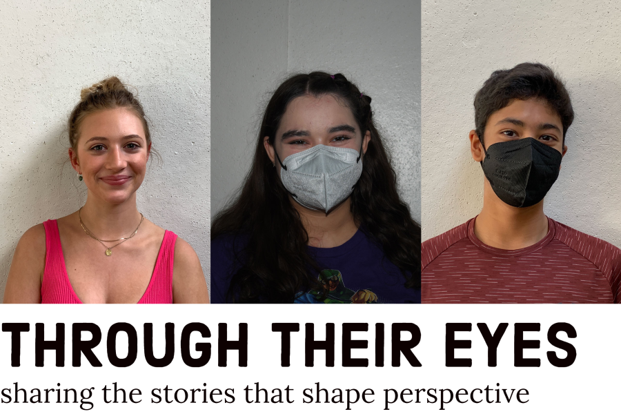 In the very first episode of THROUGH THEIR EYES, Clara McKoy interviews sophomore Humza Jameel and juniors Savannah Switzer and Kate Hanf about their beliefs (or lack thereof) in gods or God. The speakers provide thoughtful, detailed, and powerful anecdotes in response to McKoy's in-depth questions.