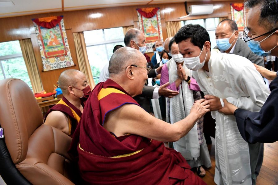 MEETING DALAI LAMA. Senior Bawa meets the 14th Dalai Lama for the third time in his life. It was my very first close-up with him, Bawa said.