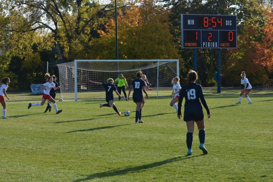 SUPERB SHOT. Bollinger Danielson winds up for an excellent shot in the second half. 