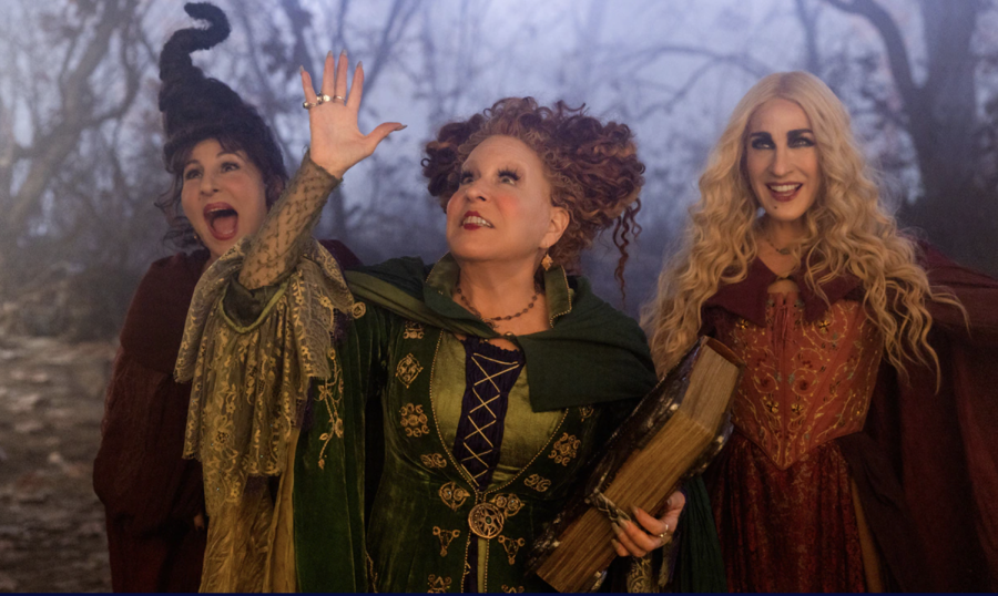 MAGIC+MAYHEM.+The+Sanderson+Sisters%2C+played+by+Kathy+Najmy%2C+Bette+Midler+and+Jessica+Parker%2C+are+given+more+depth+and+humanity+in+the+Hocus+Pocus+sequel.+