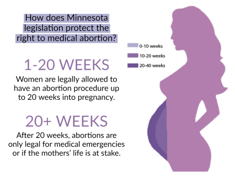 IN LEGAL TERMS. Though Minnesota laws make abortion legal, this is only the case before a certain number of weeks.