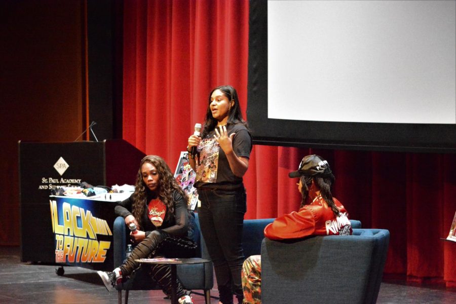 Mercedes Yarbrough began the assembly by reflecting on her love for teaching and the importance of highlighting Black joy and successes when teaching Black history.