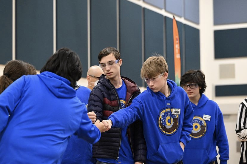 FIST BUMPS FOR STATE. On Saturday, Jan. 21, both robotics teams, The Autonomice (#11117) and The Robotters (#12660), competed in the FIRST Tech Challenge and successfully qualified for the state tournament. Stay tuned in for their state tournament on Feb. 11. 