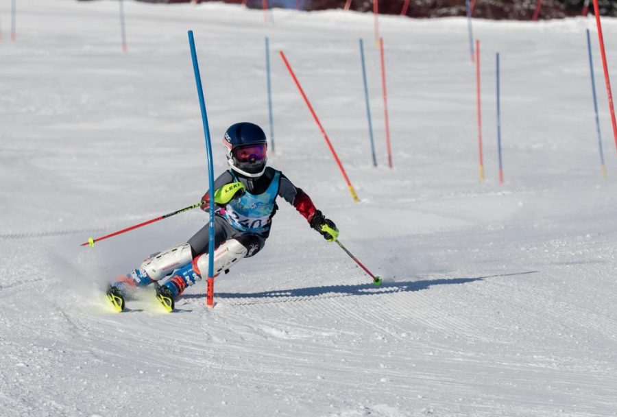 SNOWY SLOPES. Burns has been passionate about alpine skiing from a young age. The sport is very challenging, with steep terrain, sharp turns, injuries, and countless hours of practice. But nevertheless, Burns continues to foster a deep love for the slopes.