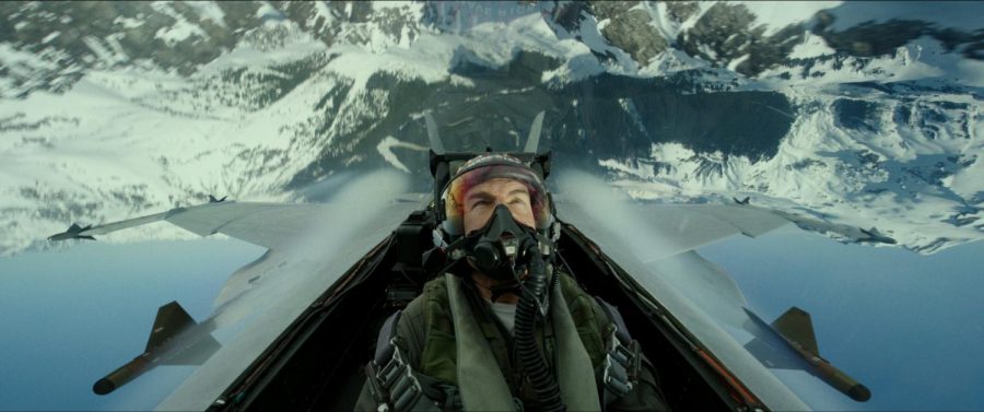 FLYING HIGH. Tom Cruise performs his own stunts in his new movie Top Gun: Maverick.