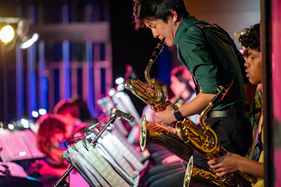 SOLO SPOTLIGHT. Ethan He plays the alto saxophone with passion. 
CREDIT: Smugmug