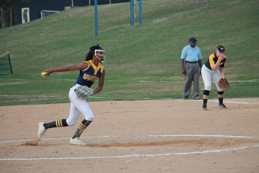 Spartan softball slides to a 7-0 victory over Breck