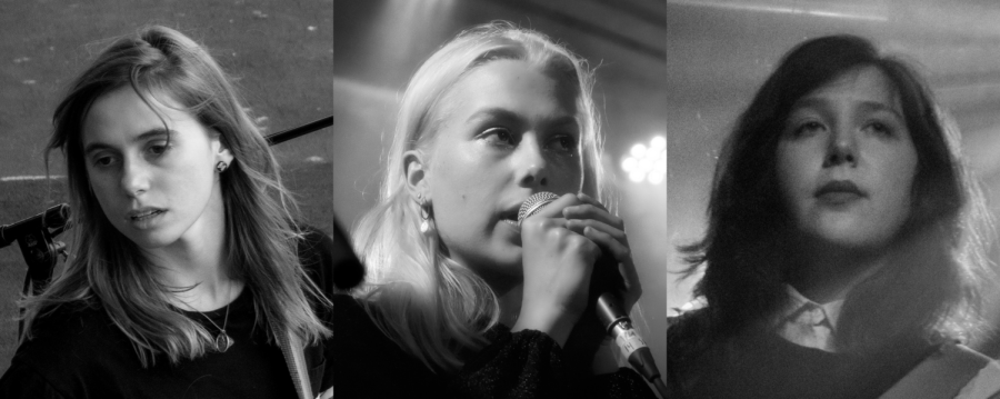 Boygenius members Julien Baker, Phoebe Bridgers, and Lucy Dacus. 