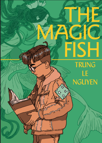 A MAGICAL READ. The Magic Fish uses color to differentiate between time and reality. FAIR USE: Random House Graphic