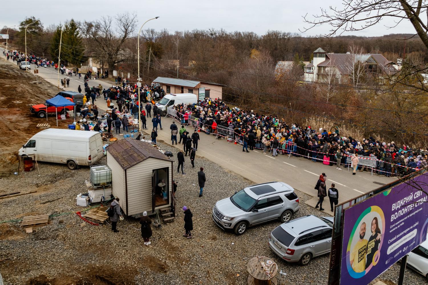 TREK TO SAFETY. Masses of Ukrainian refugees are heading to neighboring countries in the hopes of a more peaceful life. Traveling in whatever way possible, flocks of people cross the border to safety.