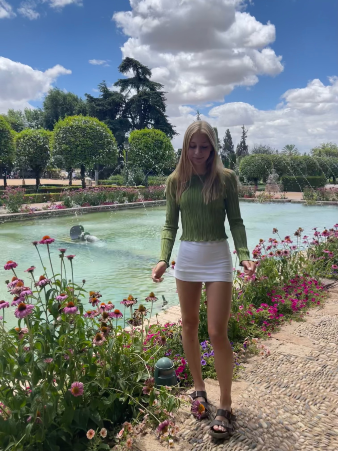 STROLLING IN SEVILLE. I went to Spain with my grandma and it was really special to me because Ive never been on a trip with just my grandma, said Wing.