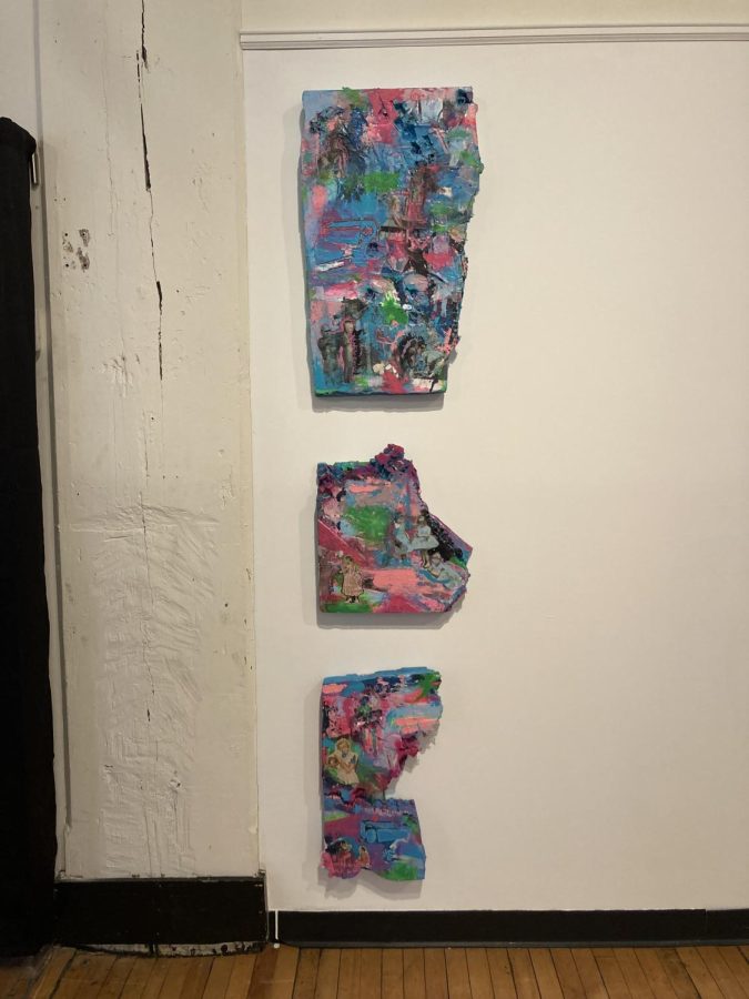 3D. " Pretty Piece #1, #2, #3" by Spencer Legendre-Gillespie shows her artistic medium. 