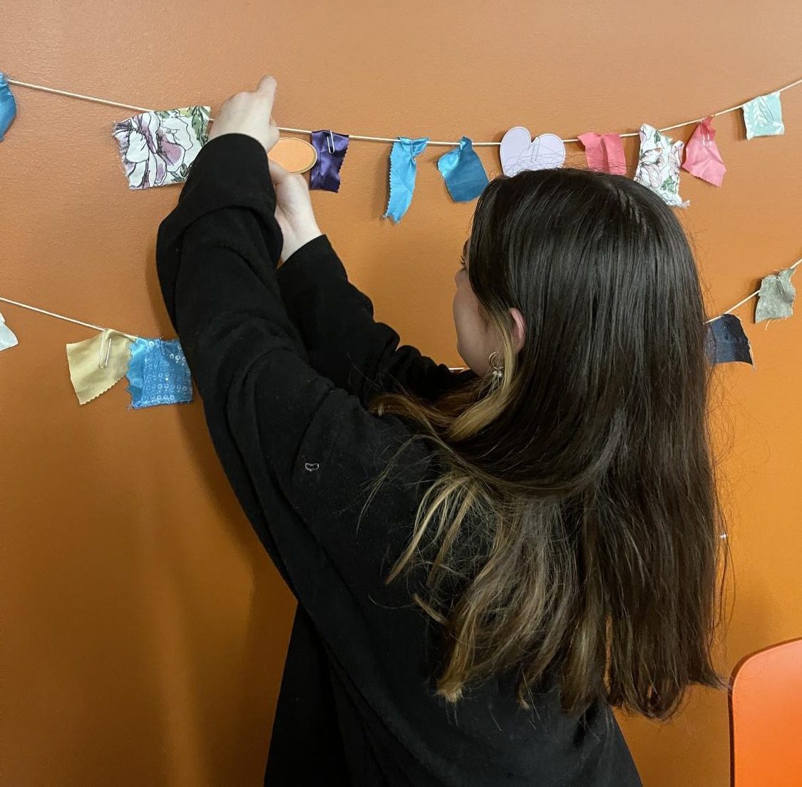 RAISING AWARENESS. April is Sexual Assault Awareness Month, so fittingly, freshmen Elzie Bieganek and Violet Pitcher created a project to bring this awareness to SPA. The Clothesline Project is set up in the Upper School English commons with the purpose of highlighting the number of people in the community affected by sexual assault. 