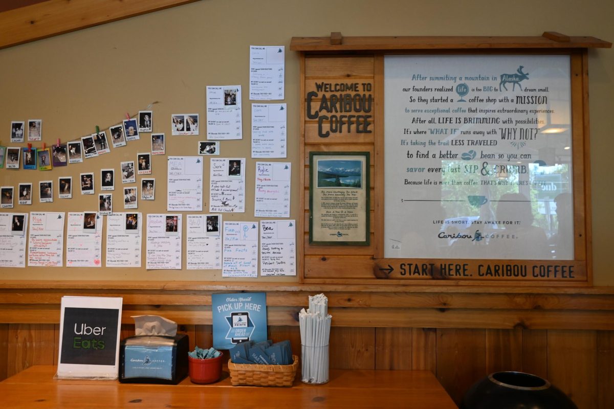 WALL OF FRIENDSHIP. Caribou’s community, a perfect example of togetherness. The employees always treat each other and customers with respect. You can always count on them to make your day. Caption by Clare