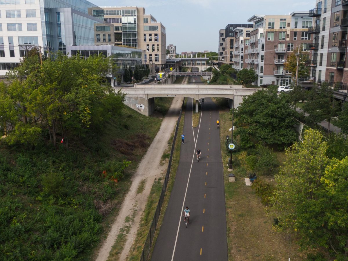 MAKING USE OF DEAD SPACE. The Greenway in Minneapolis runs on an old train track. Opened in the year 2000, the path is now a bike highway for thousands of commuters each day.