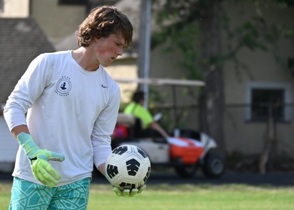 OVERCOME. Junior Dylan Bump has faced many mental obstacles as the backup goalkeeper for the boys varsity soccer team. “One of the hardest things I faced was thinking I wasnt able to compete on a varsity team or at that level,” he said.
