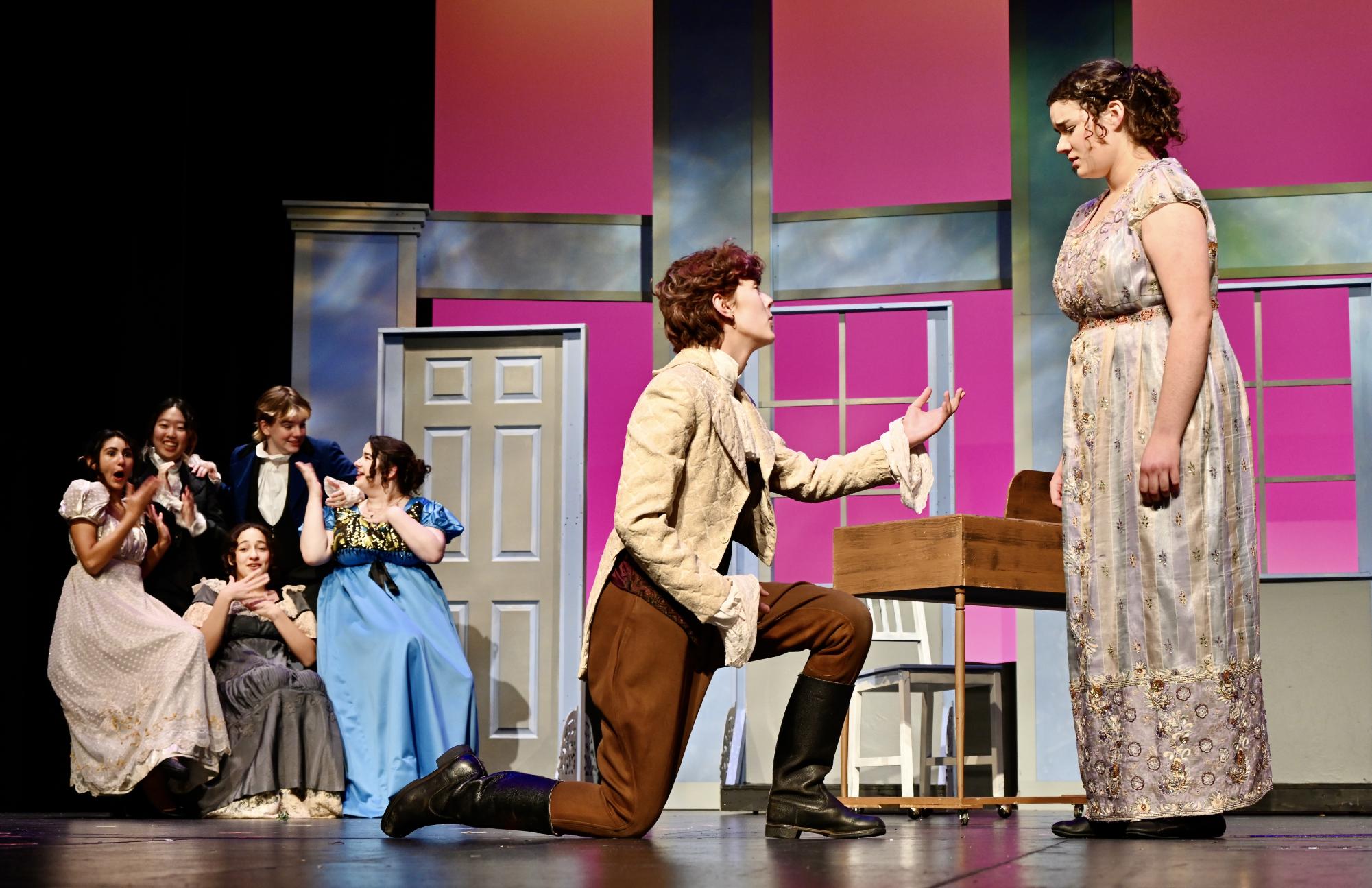 MARRY ME? Edward (Bri Rucker) proposes to Eleanor (Savannah Switzer).