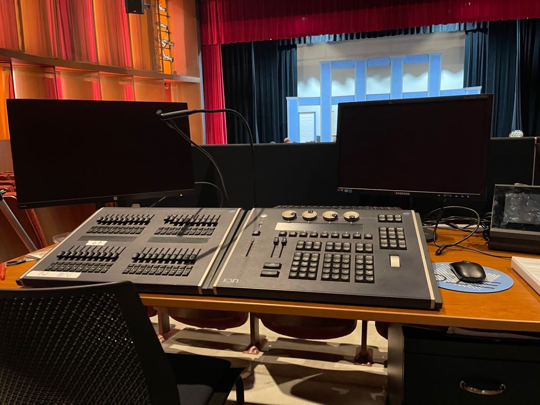 SOUND BOARD FOR THE PLAY. The sound and light board used to control the 2023 fall play.