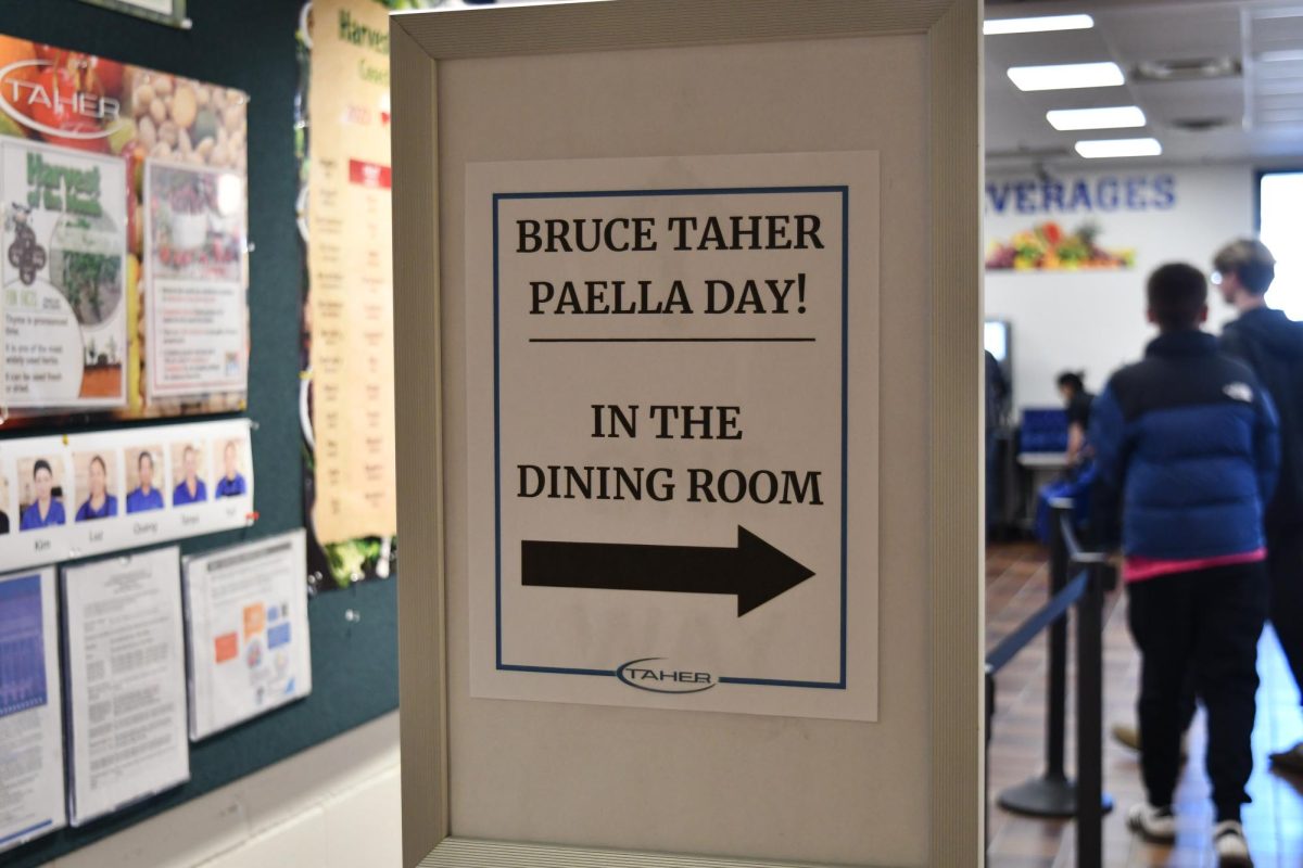 PAELLA DAY. Taher CEO Bruce Taher visited the Randolph campus Thursday to prepare paella. “It’s something nice to bring a little bit of different culture to the school and gives the students here a chance to try some different cuisines,” head chef Tom Chiller said.