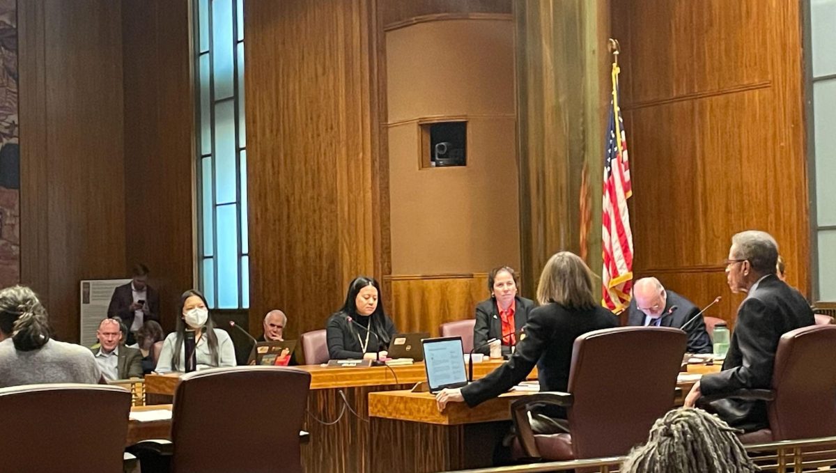 COUNCIL IN ACTION. The St. Paul City Council meets on Dec. 13. The council made history in November by electing all female representatives for the first time. “I truly think that having an all-female perspective will open up a lot of opportunities,” senior Audrey Leatham said