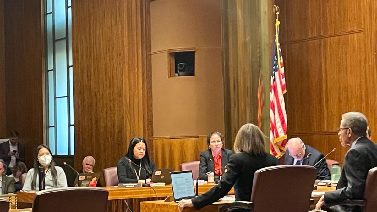 COUNCIL IN ACTION. The St. Paul City Council meets on Dec. 13. The council made history in November by electing all female representatives for the first time. “I truly think that having an all-female perspective will open up a lot of opportunities,” senior Audrey Leatham said