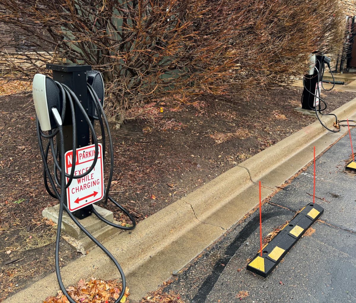 ONLY EVS. The electric charging stations at the St. Paul Holiday Inn and Suites in Lake Elmo are reserved for electric vehicles only. The Spots encourage people to only park while charging by enforcing an overstay fee.