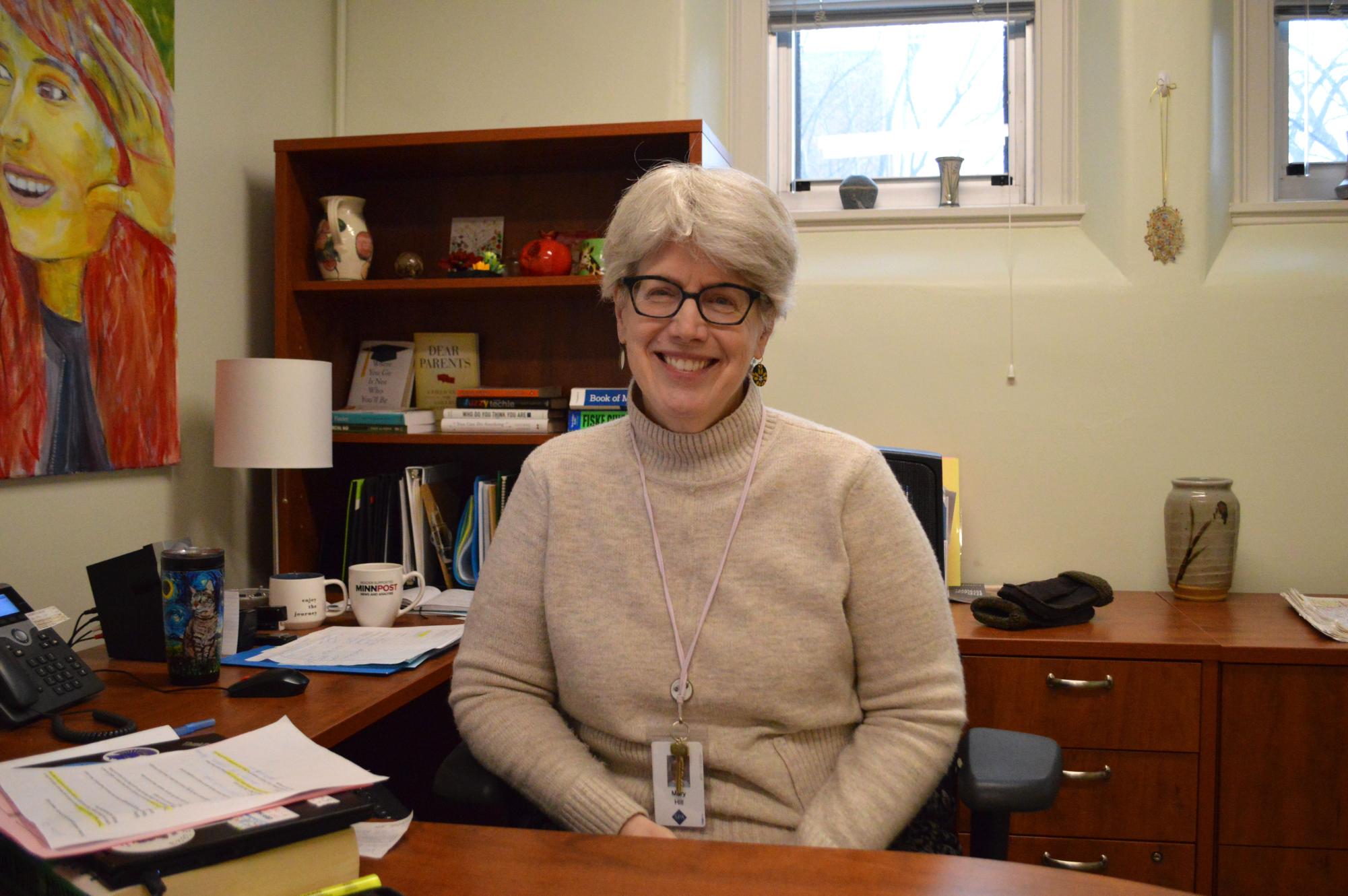 FAREWELL. Director of College Counseling and Academic Planning Mary Hill will be retiring at the end of the school year, marking the end of a meaningful career. “I just feel ready to kind of rediscover myself, and that sounds kind of corny, but really to know myself and live my life in a way that isn’t so centered on this work,” she said.