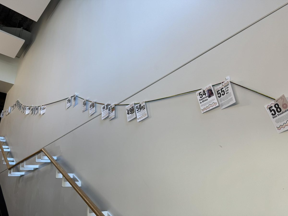 STORIES THROUGH NUMBERS. The slogan of the art project, "Telling Stories Through Numbers" refers to telling stories of figures in history through statistics.