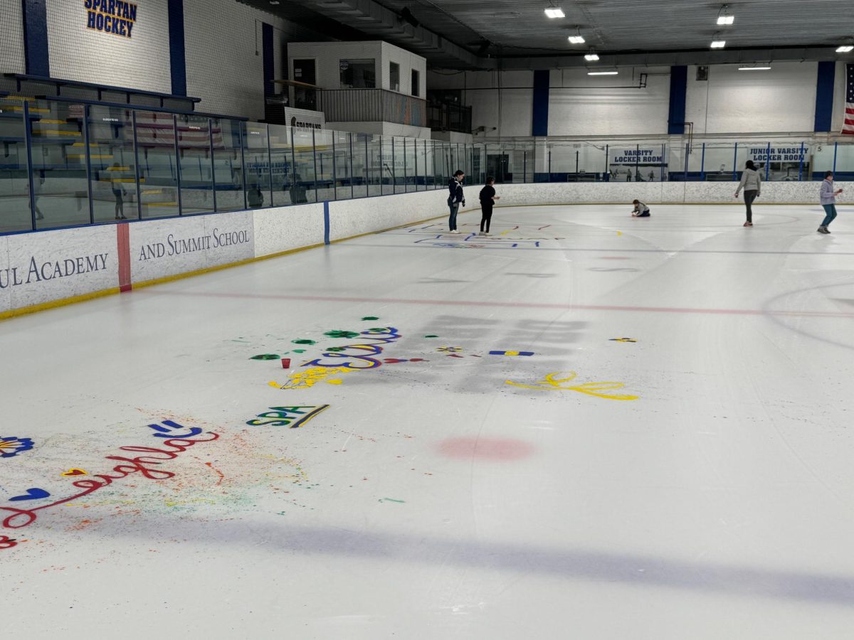 The Paint the Ice Event in the Drake Arena, on March 4th 2024, concluding the hockey season.