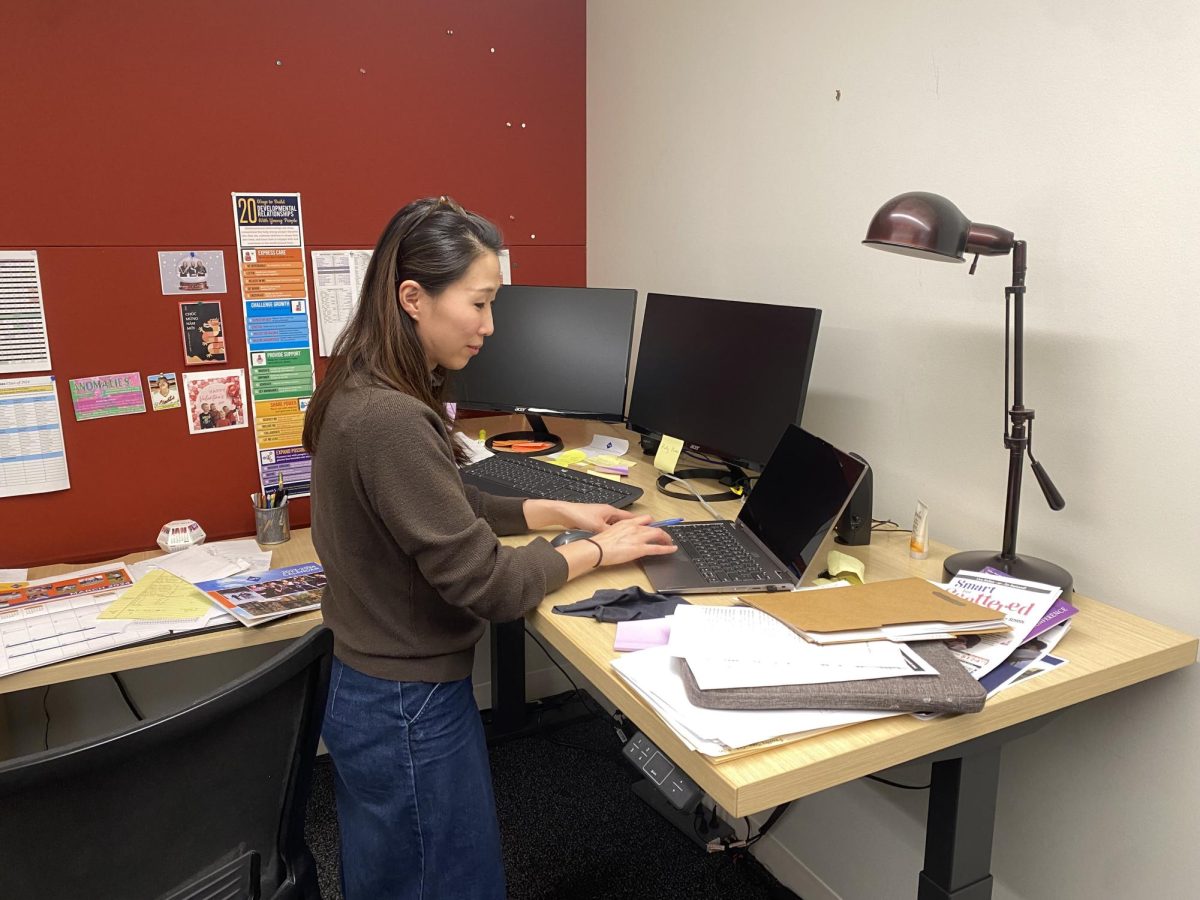 HARD AT WORK. Upper School Principal Minnie Lee played a key role in organizing the student ambassador program where students will help design the survey. “The student ambassador program is one way we’re intentionally centering student voice,” Lee said.