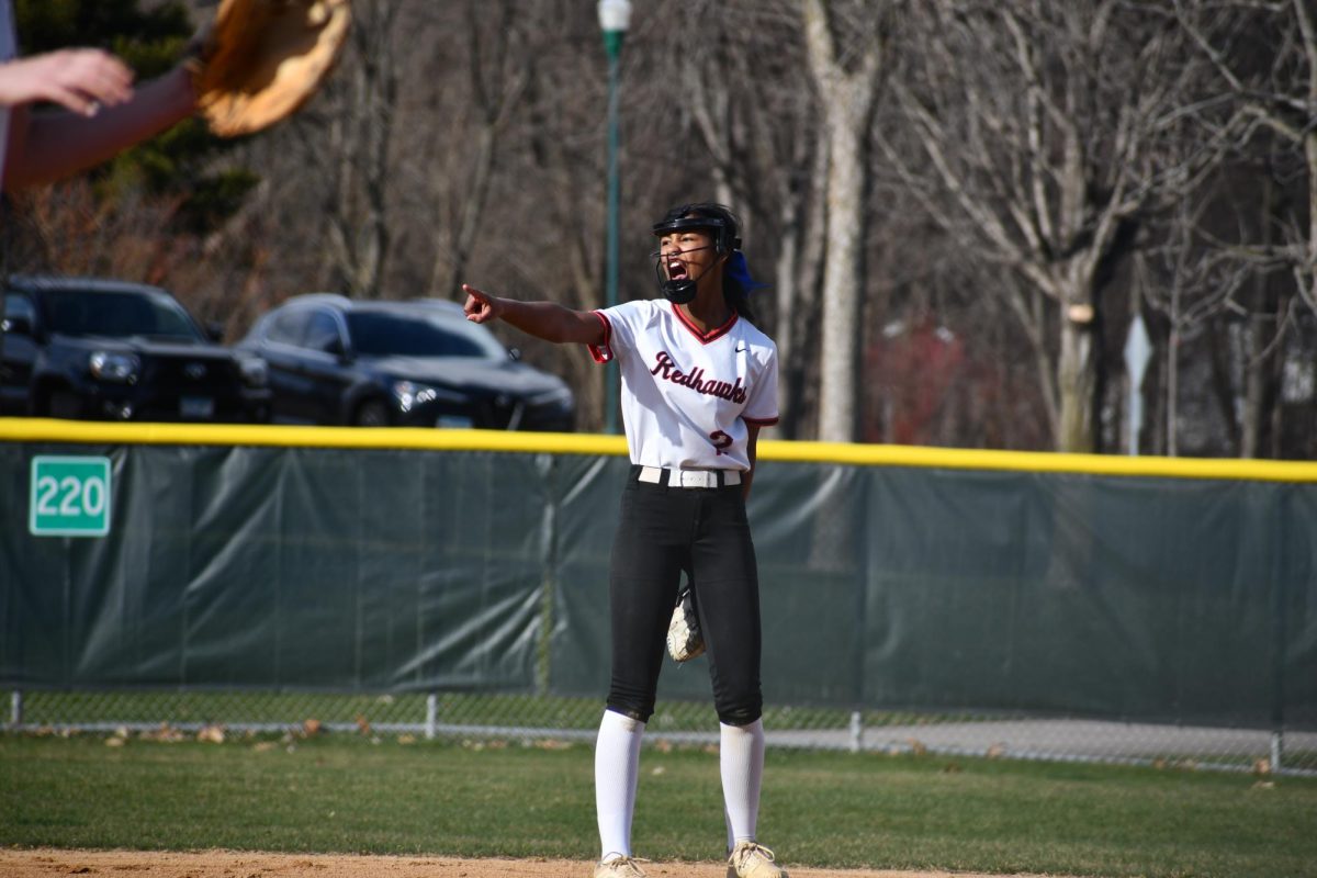 LEADERSHIP. Shortstop Tamari Christopher passionately helps guide her team to victory. 
