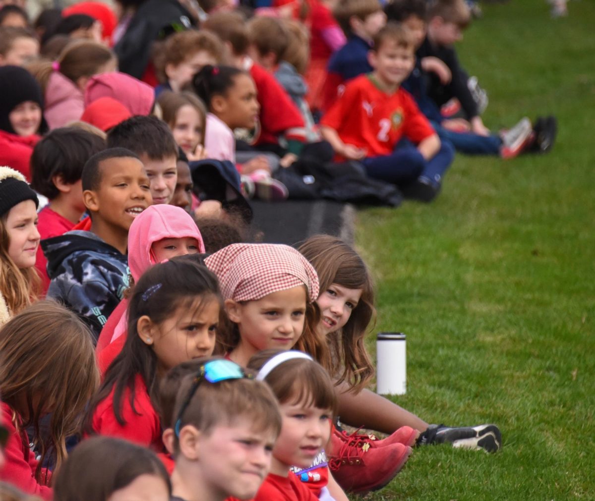 Photo of the all school assembly on 4/23/24