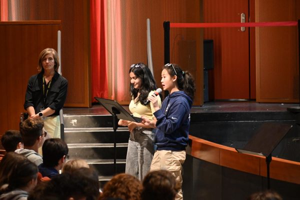 USC CO-PRESIDENTS.  Cerena Karmaliani and Annie Zhang stand confidently after running unopposed for USC co-presidents