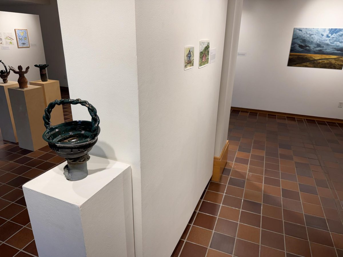 COLLECTION. The exhibit shows art from three different Advanced Art Seminar classes. 
