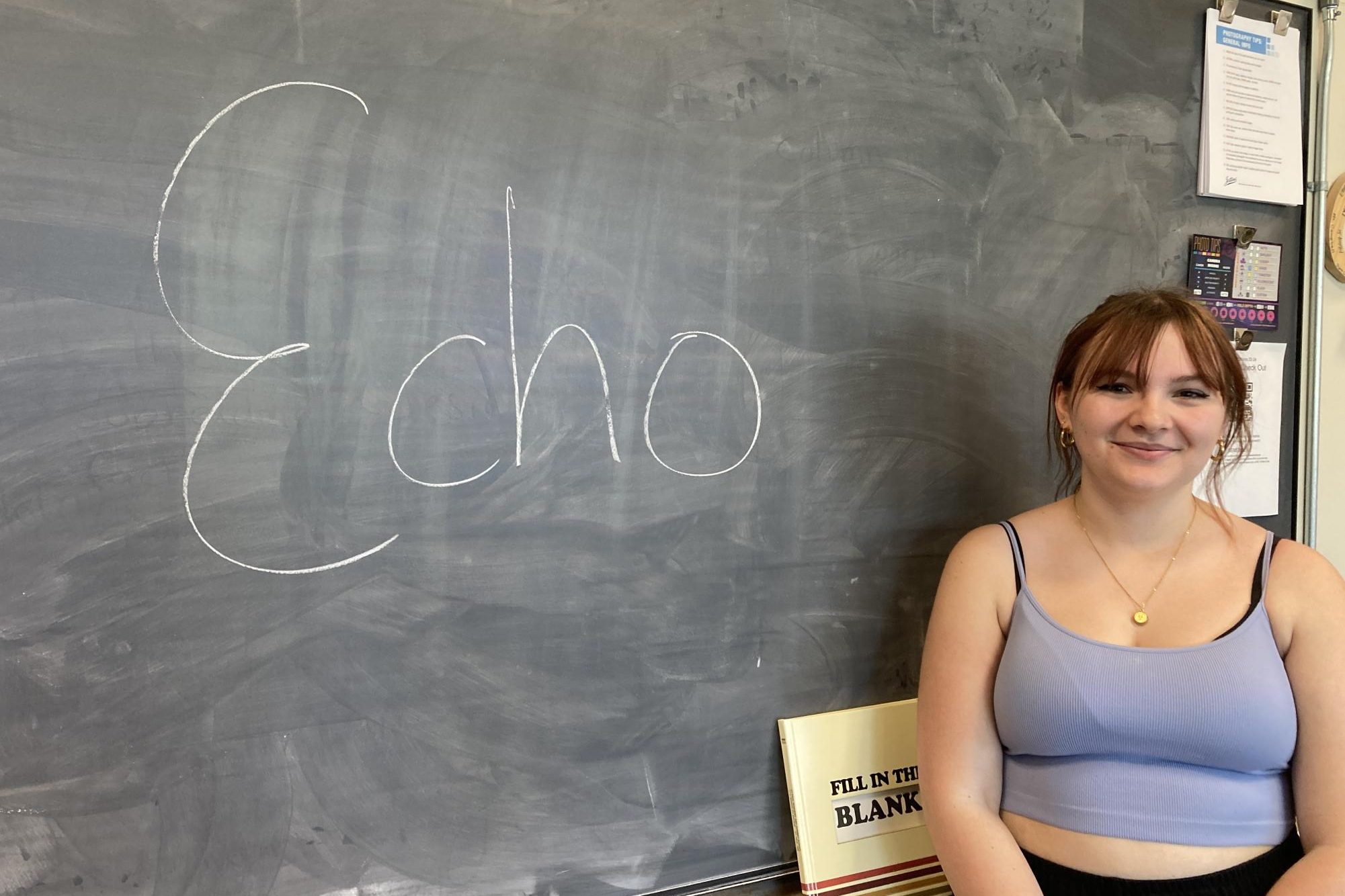 ECHO. Sophomore Echo Dayton started going by Echo in 7th grade, a name that originated from her friends. "My friends started calling me Echo because a lot of the time if I’m with a group of friends and zone out, I’ll just repeat whatever other people around me are saying. They started calling me Echo as a nickname, and it just stuck," Dayton said. 