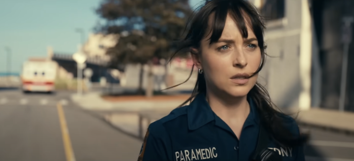 ORIGIN STORY. One day, after a traumatic incident on the job Cassie discovers she can sense what is about to happen in the future. (Screenshot from Madame Web Official trailer)