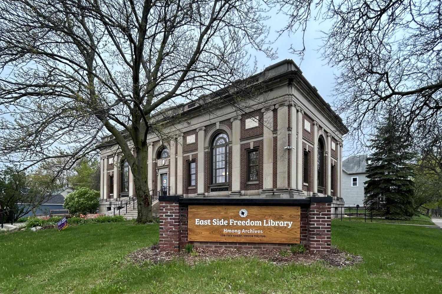 NEW PERSPECTIVE. The view from outside the East Side Freedom Library, where senior Nora Shaughnessy is volunteering.