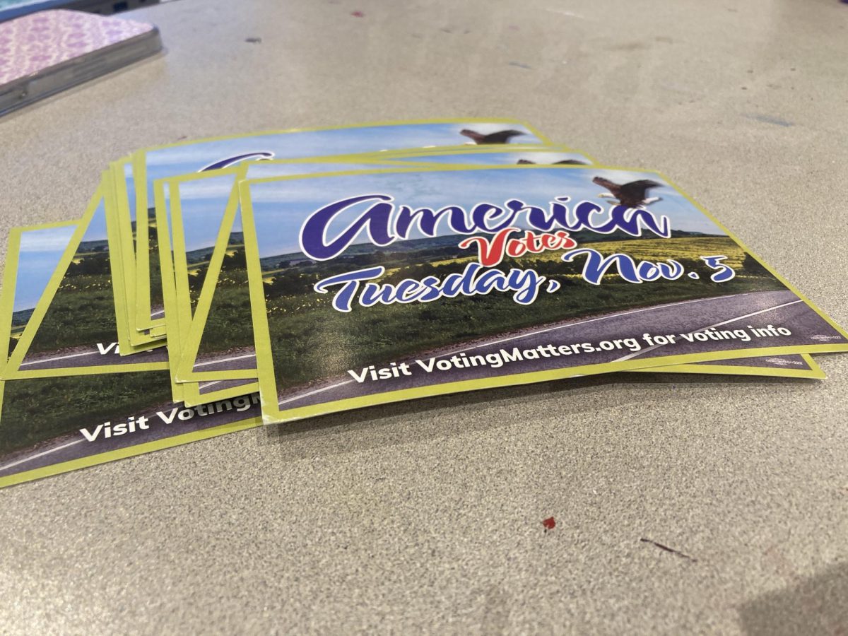 AMERICA VOTES. These are the postcards that will be mailed to swing state voters.