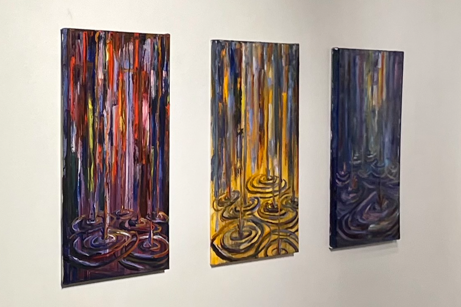 VARIATION. “DRIP” numbers 6-8 focus on shades and hues rather than patterns, as in the earlier works of the series.